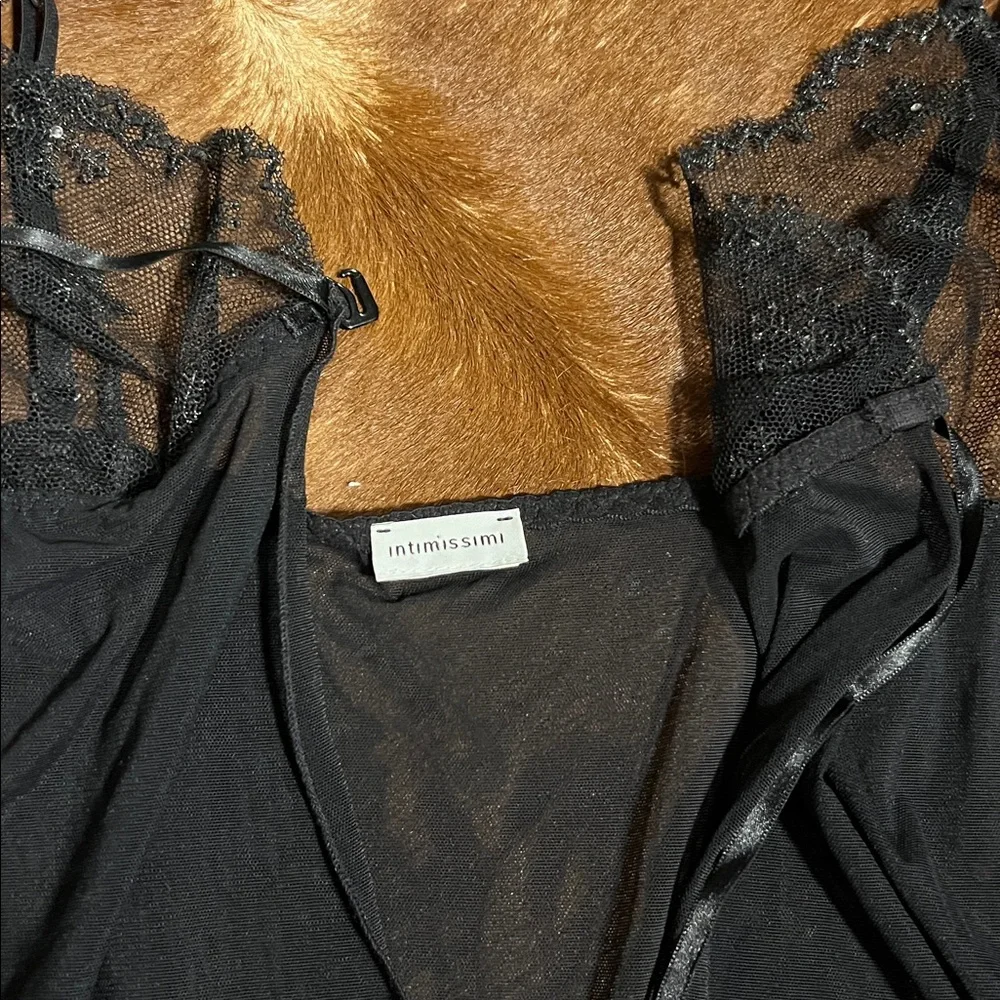 Intimissimi Black Sheer Detail Camisole, Size XS/S - Picture 3 of 10
